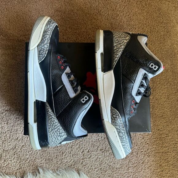 Size 14 - Nike Air Jordan 3 Retro OG Black Cement Fire Red Grey  854262-001 main image 6